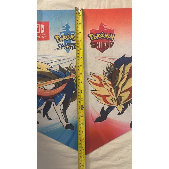 Pokémon Sword Shield  Galar region Sign Banner Flag Felt Nintendo Switch Promo - Picture 14 of 14